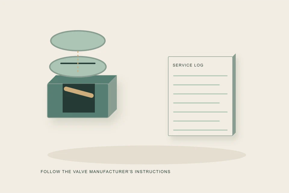 Conceptual illustration of exploded cover flap seat and service-record components